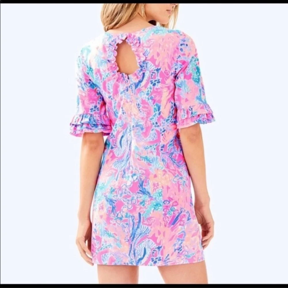 Lilly Pulitzer Fiesta Stretch Dress in Aquadesiac - Picture 4 of 14